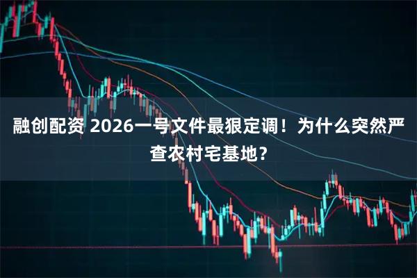 融创配资 2026一号文件最狠定调！为什么突然严查农村宅基地？