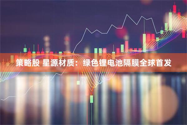 策略股 星源材质：绿色锂电池隔膜全球首发